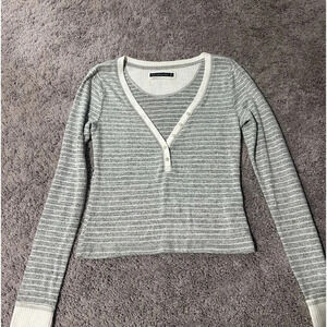 Abercrombie & Fitch | Striped Button Front Long Sleeve small